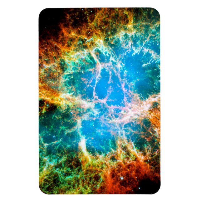 Crab Nebula Supernova Remnant Hubble Space Foto Magnet (Vertikal)
