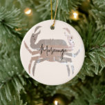 Crab Ocean Beach Crustacean Keramik Ornament<br><div class="desc">Niedliches Crab Print Design / Crustaceancen</div>