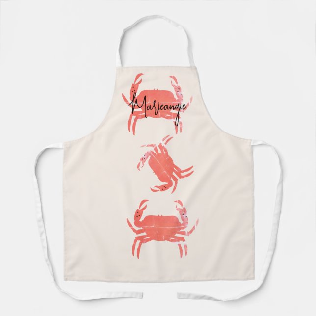 Crab Ocean Beach Crustacean Schürze (Vorderseite)