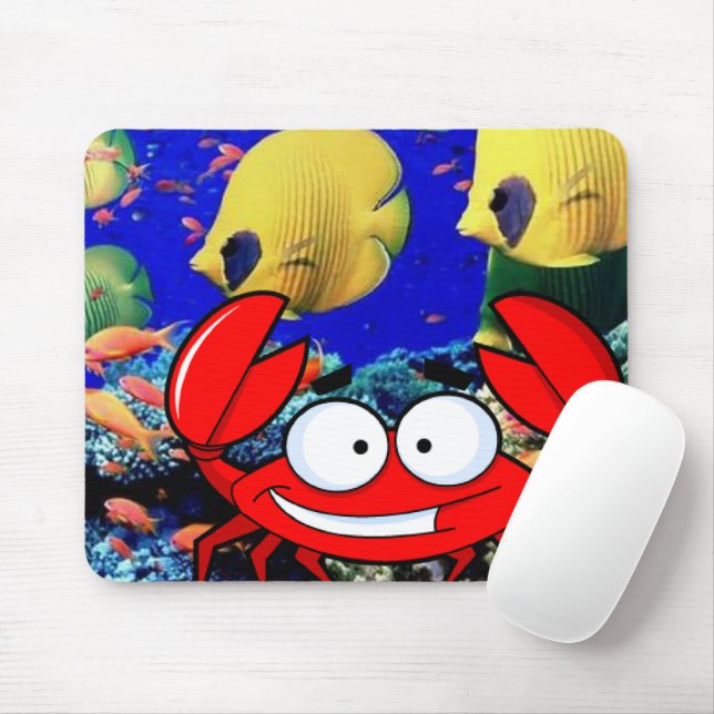 Crab Ocean Fish Maus Pad! Mousepad (Mit Mouse)