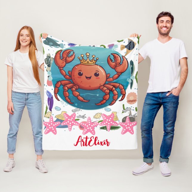 Crab Princess Print Fleecedecke (Beispiel)