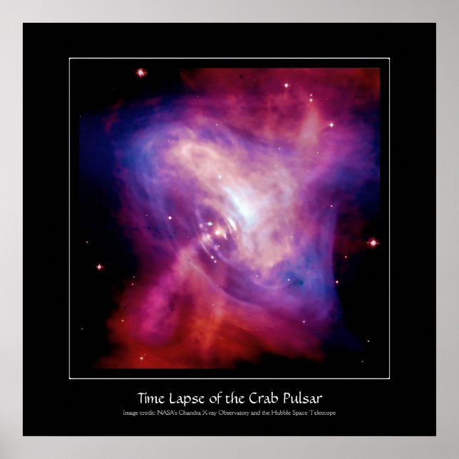 Crab Pulsar Time Laptop - Neutron Star Poster (Vorne)