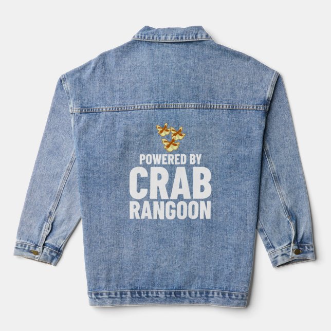 Crab Rangoon Cream Cheese Wontons Dip Sauce Chines Jeansjacke (Rückseite)
