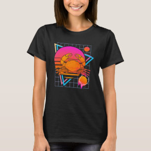 Crab Retro 80er Style Vintag Ocean Animal T-Shirt