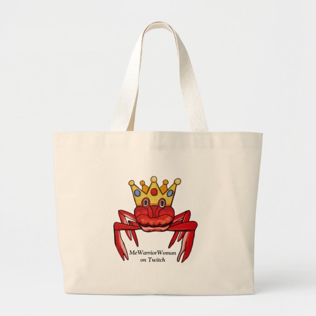 Crab Royalty, MeWarriorFrau auf Twitch Jumbo Stoffbeutel (Vorne)