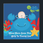 Crab & Sea Friends 1 Jahr Alte Geburtstagsparty Ei Einladung<br><div class="desc">Niedlich Blue Crab Motif Einladung ist,  was jedes Kind Lieben... .Andere Meerestiere sind auf dieser wunderschönen niedlichen Einladung.</div>