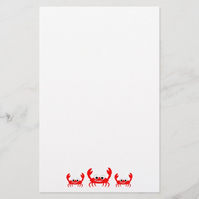 Crab Stationery Briefpapier (Vorderseite)