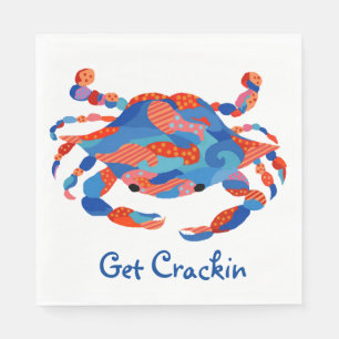 Crab Watercolor Paper-Teller Serviette