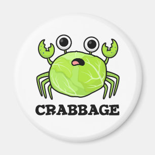 Crabbage Funny Cabbage Crab Pub Magnet