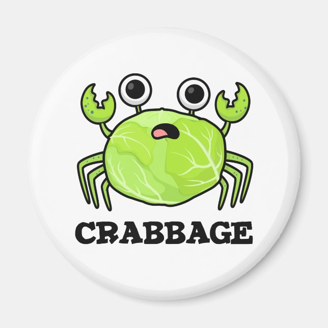 Crabbage Funny Cabbage Crab Pub Magnet (Vorne)