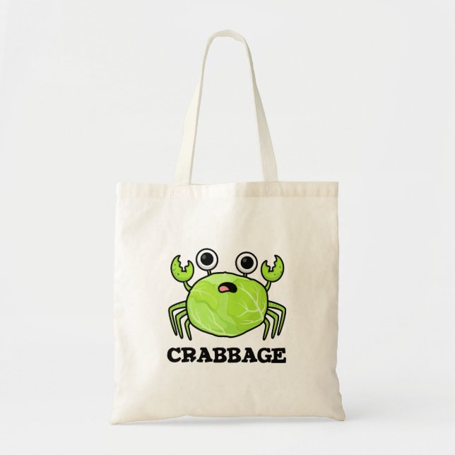 Crabbage Funny Cabbage Crab Pub Tragetasche (Vorne)