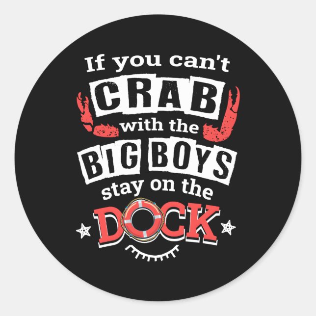 Crabbing Maryland Chesapeake Bay Blue Crab Runder Aufkleber (Vorderseite)
