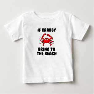 Crabby bringt Niedlich an den Strand Baby T-shirt