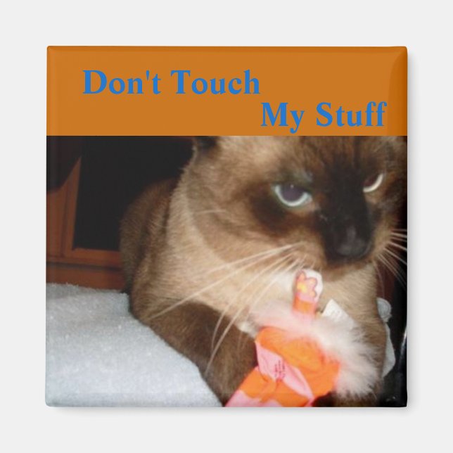 Crabby Chat - Aimant pour chats de Siamese (Devant)