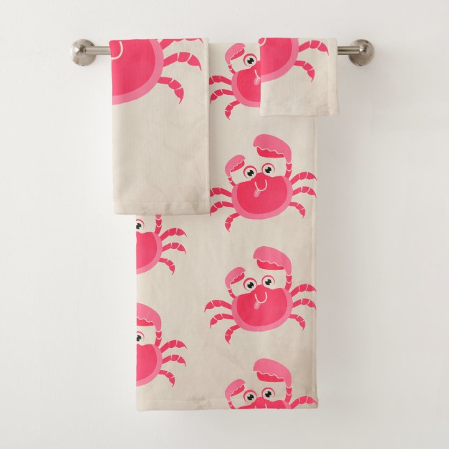Crabby Crab Design Badetücher Set (Insitu)
