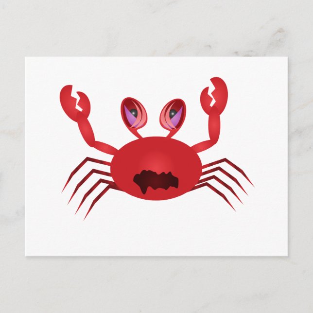 Crabby Crab Postkarte (Vorderseite)