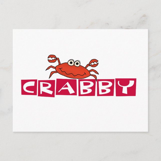 Crabby Crab Tshirts und Geschenke Postkarte (Vorderseite)