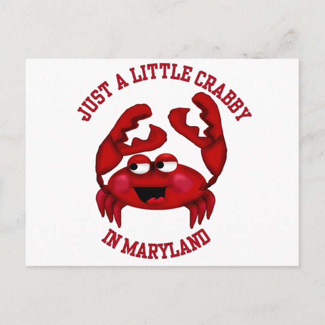 Crabby in Maryland Postkarte (Vorderseite)