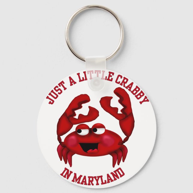 Crabby in Maryland Schlüsselanhänger (Vorderseite)