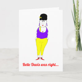 Crabby Senior Woman Birthday Card Karte