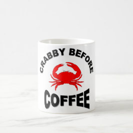 Crabby vor Kaffee-Tasse Kaffeetasse