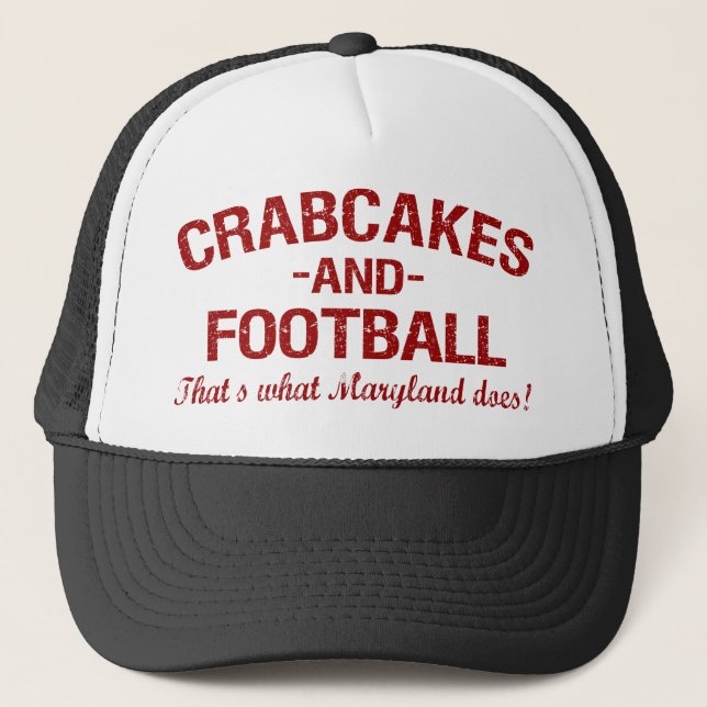 Crabcakes und Fußball Truckerkappe (Vorderseite)
