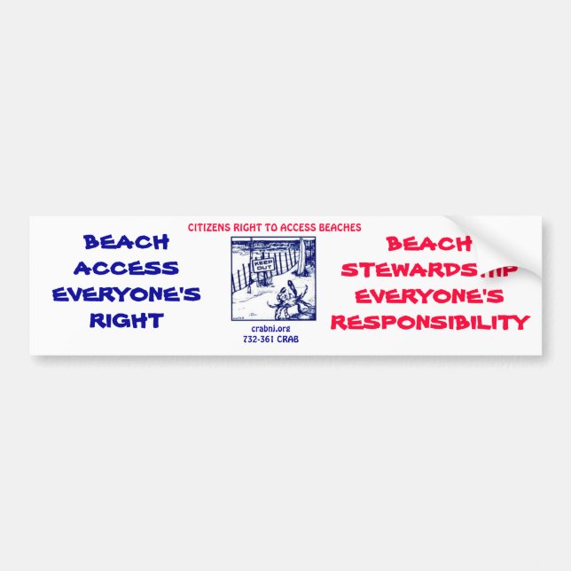 crabclassiclogo, crabnj.org732-361 KRABBE, STRAND… Autoaufkleber (Vorne)