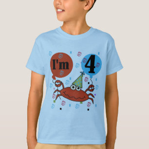 Crabe 4e anniversaire Tshirts et cadeaux