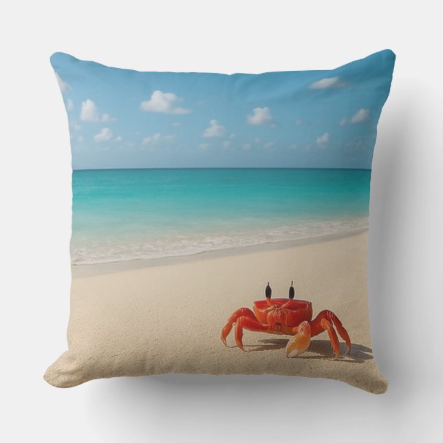 Crabe au bord de la côte - Oreiller extérieur (Recto)