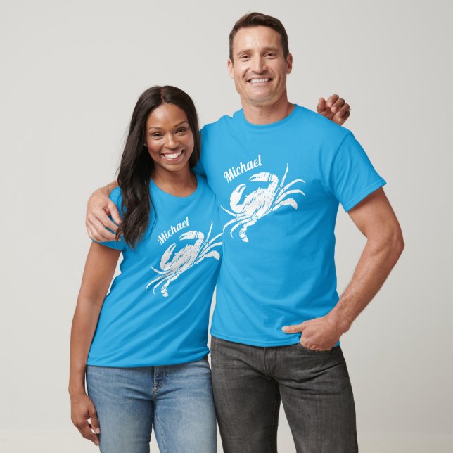 Crabe blanc Fruits de mer Peronalized T-shirt (Unisexe)