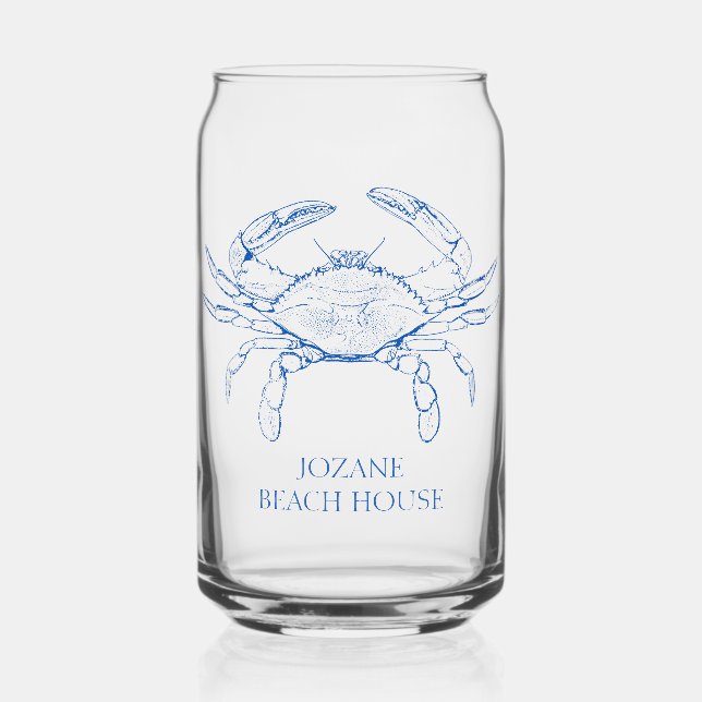Crabe bleu de Preppy côtier Personnalisé (Recto)