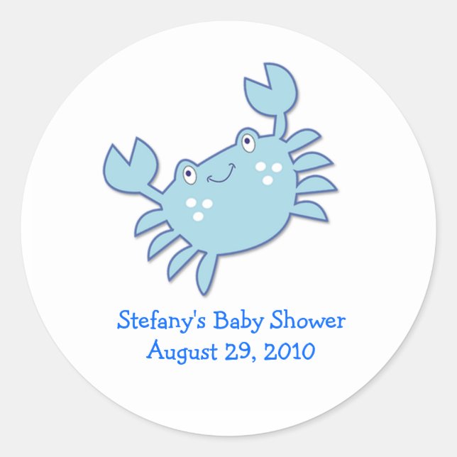 Crabe calypso Sous Stickers Favor Mer (Devant)