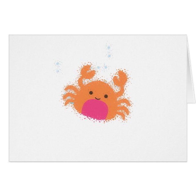 Crabe caricaturale orange (Devant horizontal)