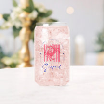 Crabe de Littoral Rose Boîte en Verre