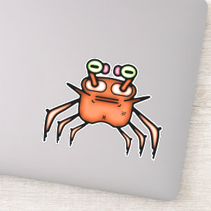 Crabe Grincheux Autocollant Drôle
