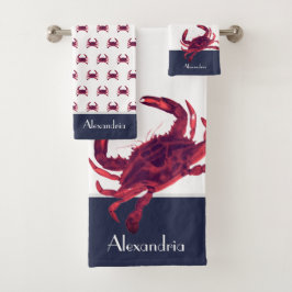 Crabe Nautique Bourgogne Maroon Rouge gris bleu Ma