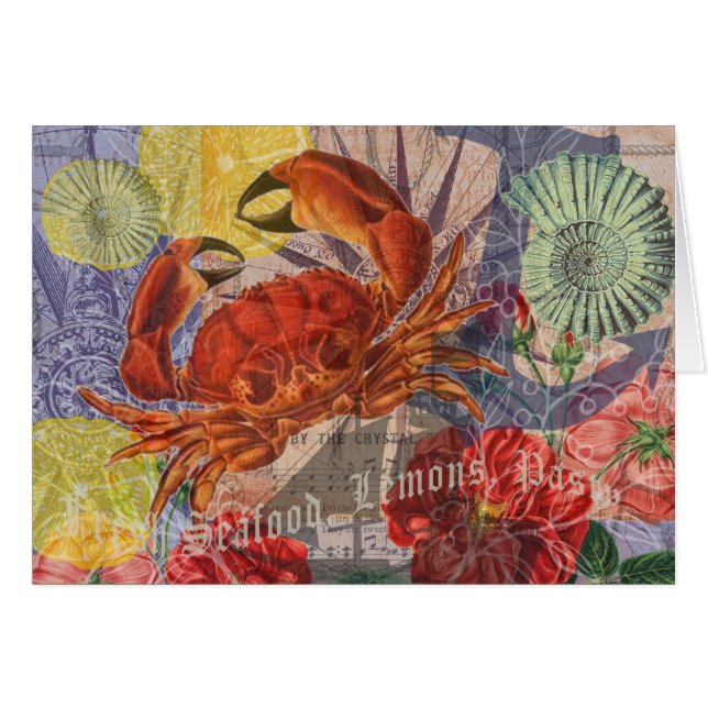 Crabe Plage Nautique Art de la mer (Devant horizontal)