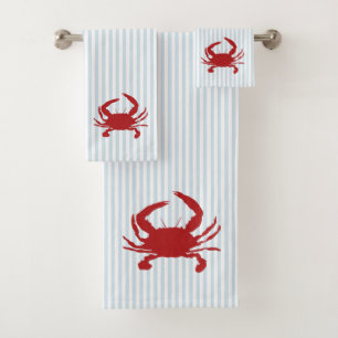 Crabe rouge Bleu Nautique Bleu Grille Peinture