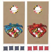 Crabe rouge du Maryland et crabe bleu