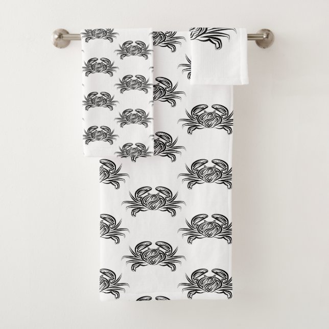 Crabe tribal noir et blanc (En situation)