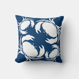 CRABS BLANC sur coussin bleu