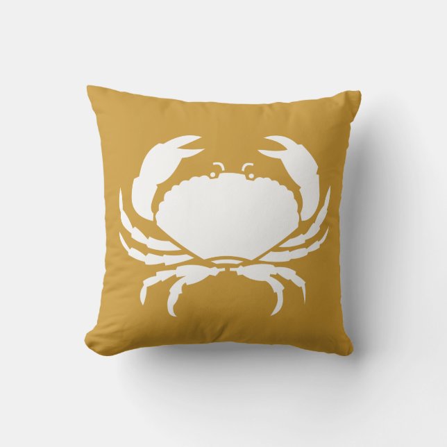CRABS BLANC sur coussin brun (Recto)