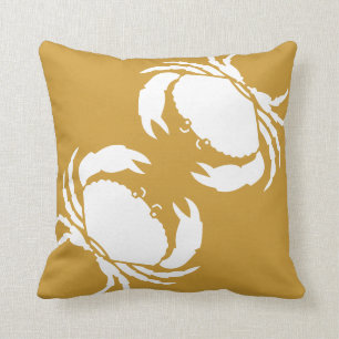 CRABS BLANC sur coussin brun