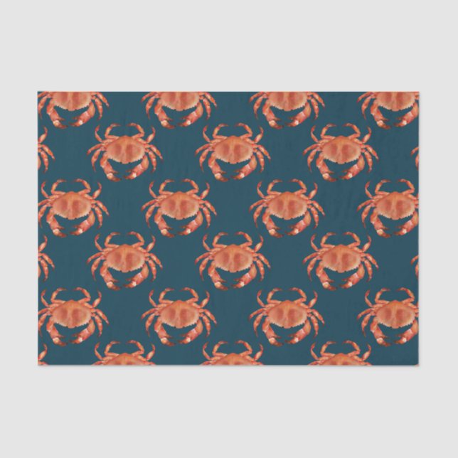 Crabs Seaside Pattern Seidenpapier (Vorderseite)
