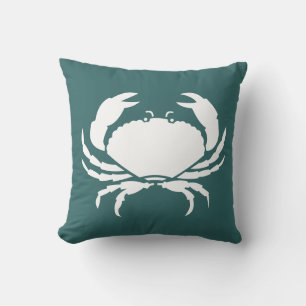 CRABS WHITE auf blauem Kissen