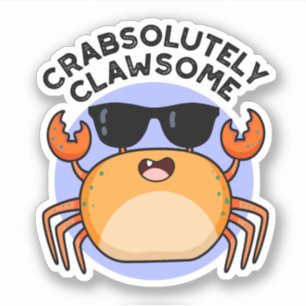 Crabsolut Clawsome Funny Crab Pub Aufkleber