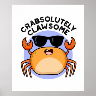Crabsolut Clawsome Funny Crab Pub Poster