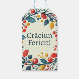 Craciun fericial - Rumänisch - Mos craciun wreat Geschenkanhänger