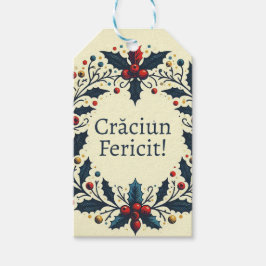 Craciun fericial - Rumänisch - Mos craciun wreat Geschenkanhänger