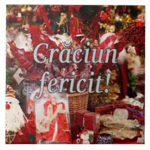 Crăciun fericit! Frohe Weihnachten im rumänische Fliese